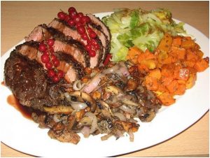 Spicy roasted ostrich